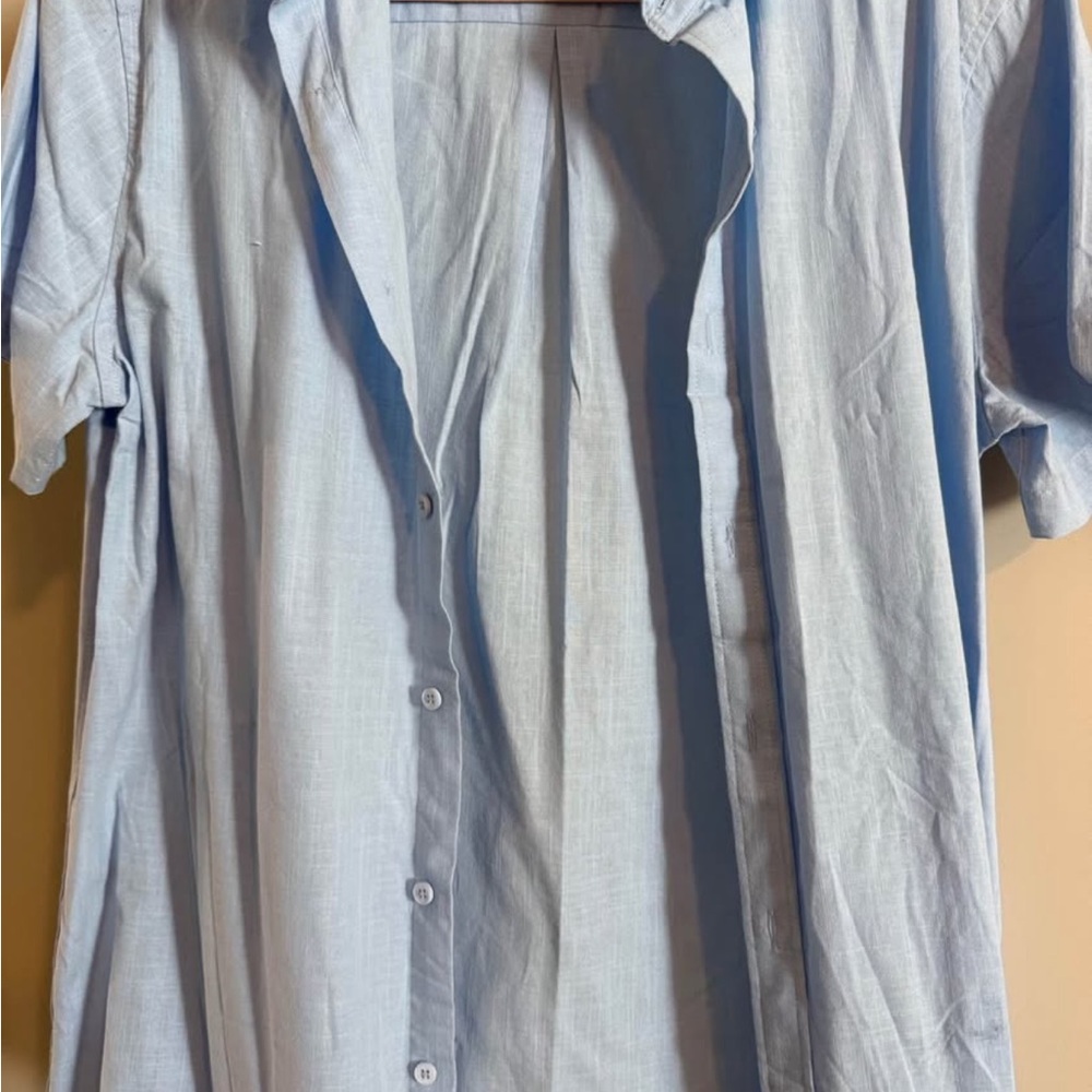 IC COLLECTION Light Blue Casual Button Down Shirt